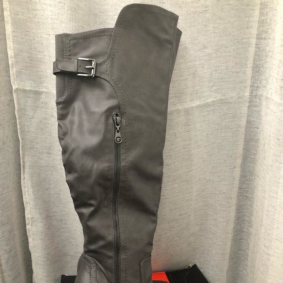 G by Guess Topaz Over the Knee Gray boots 9.5 (WILL SHIP WITHOUT THE BOX) - Picture 5 of 13